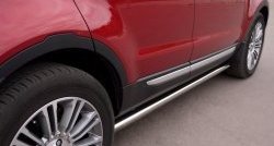 12 299 р. Защита порогов из круглой трубы диаметром 63 мм (Prestige u Pure) Russtal Land Rover Range Rover Evoque 1 L538 дорестайлинг 5 дв. (2011-2015) (Защита порогов с со скосами на торцах (вариант 1))  с доставкой в г. Белгород. Увеличить фотографию 9