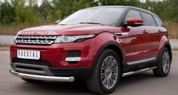 14 449 р. Защита порогов с пластиковыми вставками для ног из круглой трубы диаметром 76 мм (Prestige u Pure) Russtal Land Rover Range Rover Evoque 1 L538 дорестайлинг 5 дв. (2011-2015) (Защита порогов с со скосами на торцах (вариант 1))  с доставкой в г. Белгород. Увеличить фотографию 9
