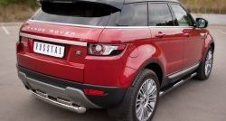 17 599 р. Защита заднего бампера (2 трубы Ø76 и 42 мм, нержавейка) SLITKOFF Land Rover Range Rover Evoque 1 L538 дорестайлинг 5 дв. (2011-2015)  с доставкой в г. Белгород. Увеличить фотографию 4