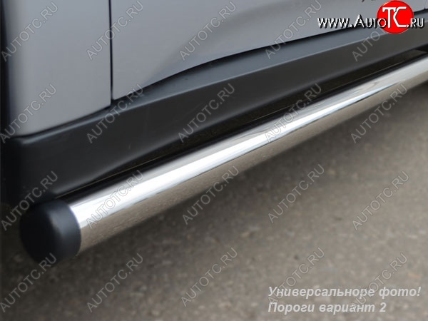 21 649 р. Защита порогов из круглой трубы диаметром 76 мм SLITKOFF v2 Land Rover Freelander L359 дорестайлинг (2006-2010)  с доставкой в г. Белгород