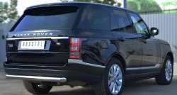 16 749 р. Одинарная защита заднего бампера из трубы диаметром 76 мм (Voque) SLITKOFF  Land Rover Range Rover  4 L405 (2012-2017) дорестайлинг  с доставкой в г. Белгород. Увеличить фотографию 3