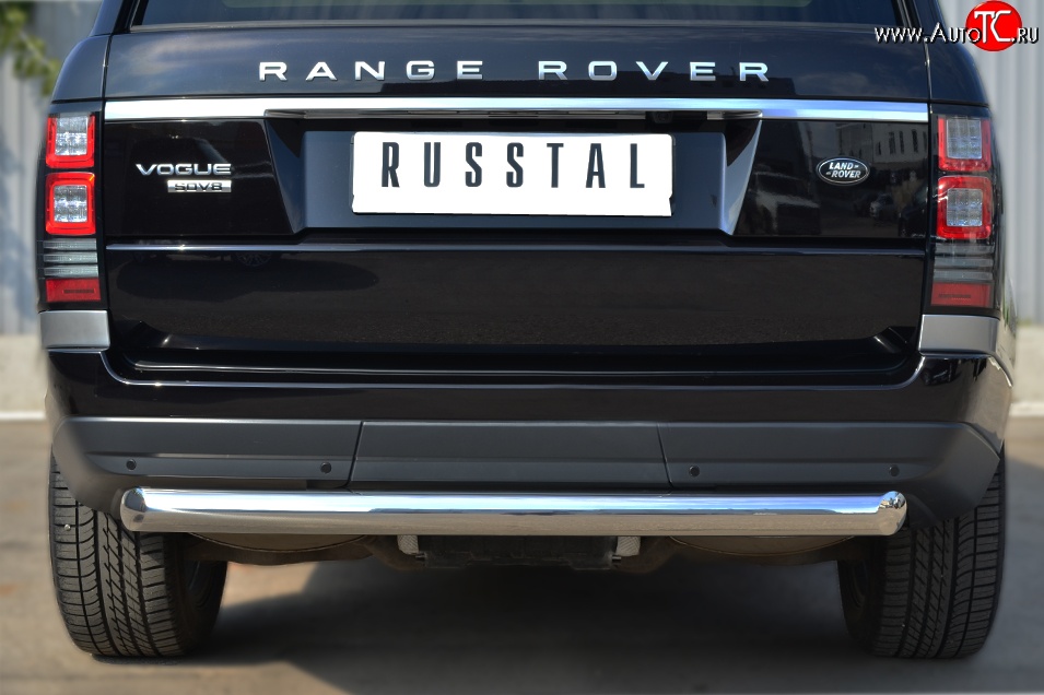 16 749 р. Одинарная защита заднего бампера из трубы диаметром 76 мм (Voque) SLITKOFF  Land Rover Range Rover  4 L405 (2012-2017) дорестайлинг  с доставкой в г. Белгород