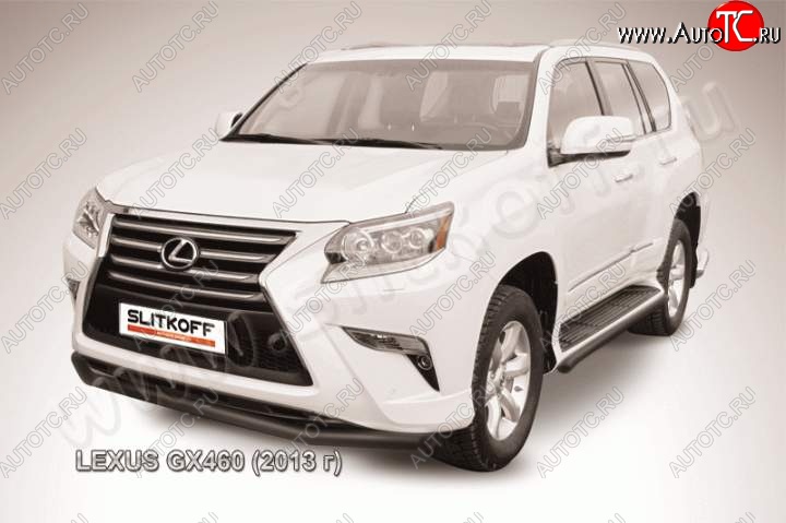13 699 р. Защита переднего бампера из трубы d57 Slitkoff Lexus GX460 J150 1-ый рестайлинг (2013-2019) (Цвет: серебристый)  с доставкой в г. Белгород