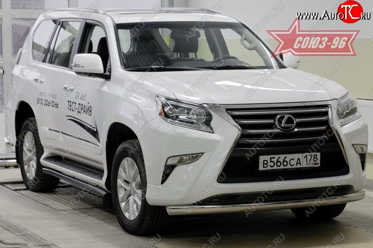 19 214 р. Защита переднего бампера из овальной трубы (d75х42) Souz-96 Lexus GX460 J150 1-ый рестайлинг (2013-2019)  с доставкой в г. Белгород