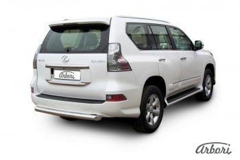 15 839 р. Защита заднего бампера Arbori (нержавейка, 1 труба d76 mm). Lexus GX460 J150 1-ый рестайлинг (2013-2019)  с доставкой в г. Белгород. Увеличить фотографию 2