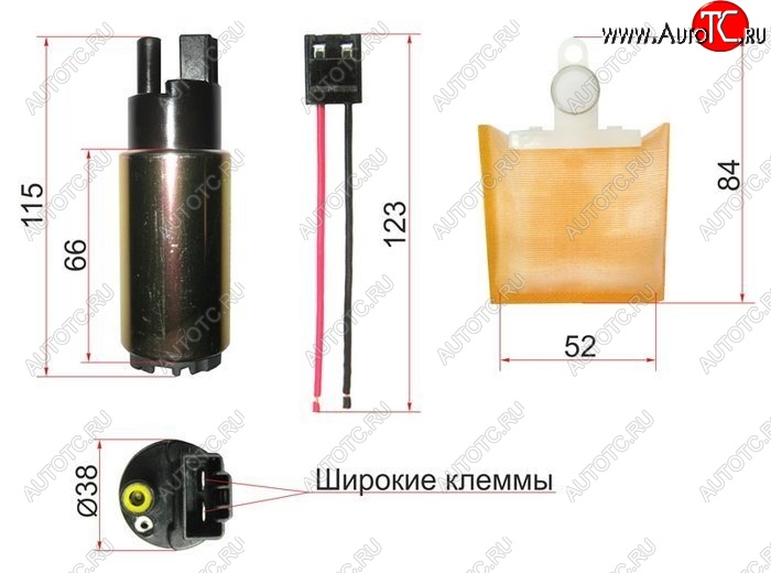 1 069 р. Насос топливный SAT Toyota Caldina T240 универсал дорестайлинг (2002-2004)  с доставкой в г. Белгород