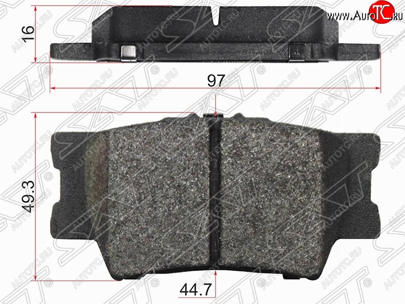 579 р. Колодки тормозные задние SAT Toyota RAV4 XA30 5 дв. 1-ый рестайлинг (2008-2010)  с доставкой в г. Белгород