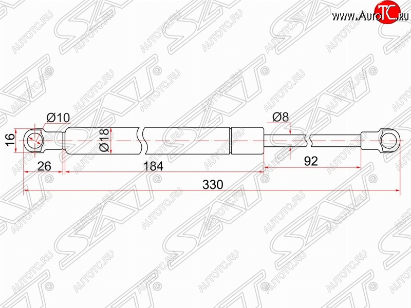 569 р. Упор крышки багажника SAT (газовый) BMW 5 серия F11 дорестайлинг, универсал (2009-2013)  с доставкой в г. Белгород