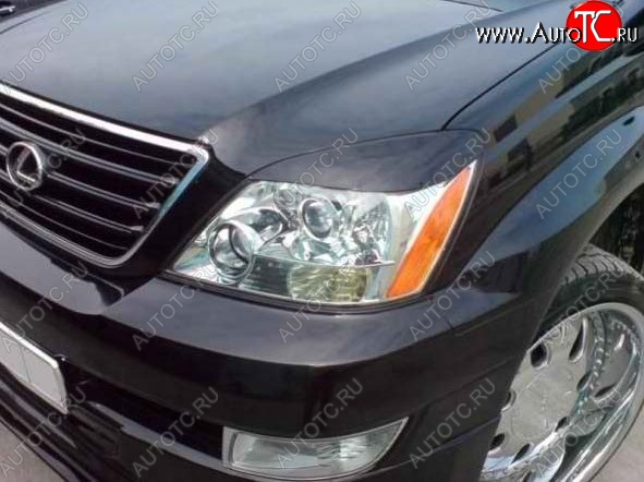 1 499 р. Реснички на фары CT Lexus GX460 J150 дорестайлинг (2009-2013) (Неокрашенные)  с доставкой в г. Белгород