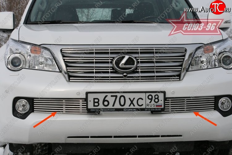 9 359 р. Декоративный элемент воздухозаборника Souz-96 (d10) Lexus GX460 J150 дорестайлинг (2009-2013)  с доставкой в г. Белгород