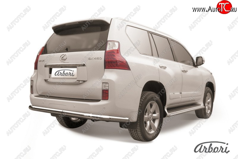 16 919 р. Защита заднего бампера Arbori (нержавейка, 1 труба d76 mm). Lexus GX460 J150 дорестайлинг (2009-2013)  с доставкой в г. Белгород