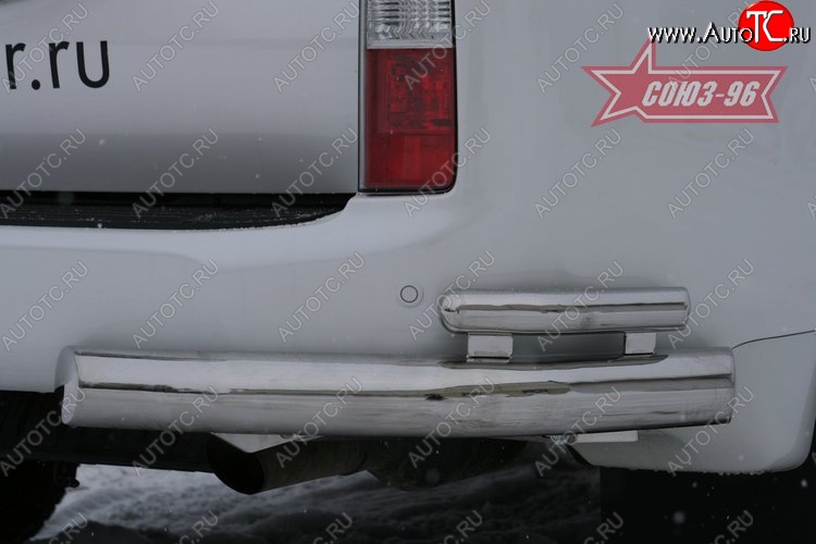 22 454 р. Защита заднего бампера из двойных боковых уголков Souz-96 (d76/42) Lexus GX460 J150 дорестайлинг (2009-2013)  с доставкой в г. Белгород