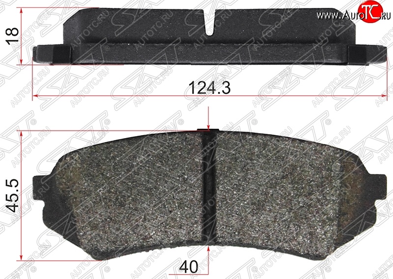 699 р. Колодки тормозные SAT (задние) Toyota Land Cruiser 10 100 дорестайлинг (1998-2002)  с доставкой в г. Белгород