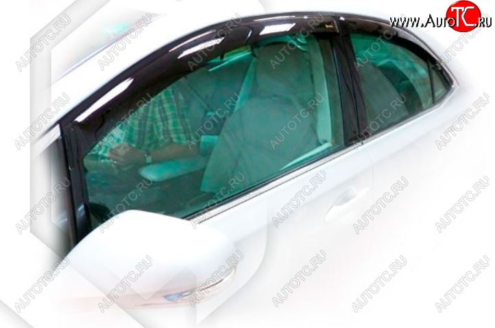 2 159 р. Дефлектора окон CA-Plastiс Lexus HS250h F10 дорестайлинг (2009-2013) (Classic полупрозрачный, Без хром.молдинга)  с доставкой в г. Белгород