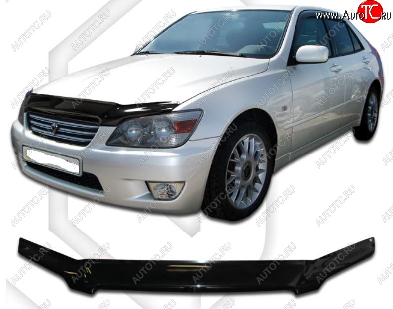 2 079 р. Дефлектор капота CA-Plastic Lexus IS200 XE10 седан (1998-2005) (Classic черный, Без надписи)  с доставкой в г. Белгород