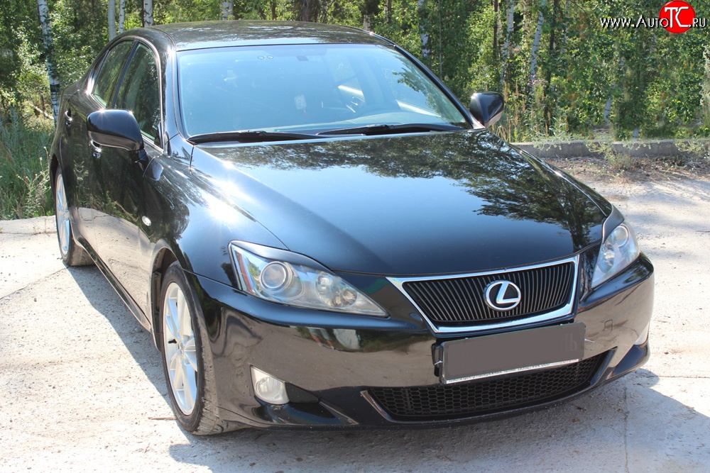 1 239 р. Реснички на фары RA Lexus IS250 XE20 седан дорестайлинг (2005-2013) (Неокрашенные)  с доставкой в г. Белгород