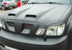 4 149 р. Реснички на фары CUSTOM Lexus LX470 J100 дорестайлинг (1998-2002) (Неокрашенные)  с доставкой в г. Белгород. Увеличить фотографию 2