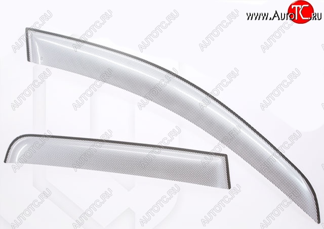 2 559 р. Дефлектора окон CA-Plastic Lexus LX570 J200 дорестайлинг (2007-2012) (Шелкография серебро, Без хром.молдинга, Крепление только на скотч)  с доставкой в г. Белгород