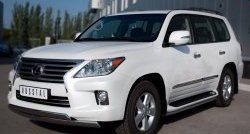 17 999 р. Защита переднего бампера (2 трубыØ75х42 мм, нержавейка) Russtal Lexus LX570 J200 дорестайлинг (2007-2012)  с доставкой в г. Белгород. Увеличить фотографию 4