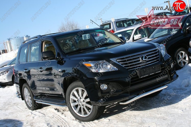 14 309 р. Защита переднего бампера Sport Package Souz-96 (d60) Lexus LX570 J200 дорестайлинг (2007-2012)  с доставкой в г. Белгород