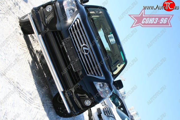 30 149 р. Двойная защита переднего бампера d 60х42 Sport Package Souz-96 Lexus LX570 J200 дорестайлинг (2007-2012)  с доставкой в г. Белгород