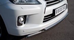 23 999 р. Защита переднего бампера (2 трубыØ42 и 75х42 мм, нержавейка) SLITKOFF Lexus LX570 J200 дорестайлинг (2007-2012)  с доставкой в г. Белгород. Увеличить фотографию 2