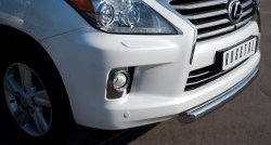 16 749 р. Одинарная защита переднего бампера SLITKOFF диаметром 76 мм Lexus LX570 J200 дорестайлинг (2007-2012)  с доставкой в г. Белгород. Увеличить фотографию 2