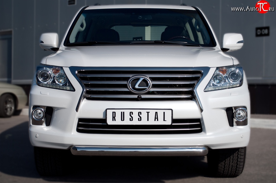 16 749 р. Одинарная защита переднего бампера SLITKOFF диаметром 76 мм Lexus LX570 J200 дорестайлинг (2007-2012)  с доставкой в г. Белгород