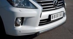 12 999 р. Защита переднего бампера Russtal из овальной трубы диаметром 75x42 мм Lexus LX570 J200 дорестайлинг (2007-2012)  с доставкой в г. Белгород. Увеличить фотографию 2