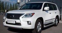 12 999 р. Защита переднего бампера Russtal из овальной трубы диаметром 75x42 мм Lexus LX570 J200 дорестайлинг (2007-2012)  с доставкой в г. Белгород. Увеличить фотографию 4