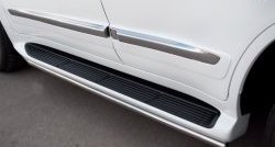 14 999 р. Защита порогов SLITKOFF из круглой трубы диаметром 42 мм (2012-н.в.) Lexus LX570 J200 дорестайлинг (2007-2012)  с доставкой в г. Белгород. Увеличить фотографию 3