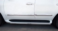 14 999 р. Защита порогов SLITKOFF из круглой трубы диаметром 42 мм (2012-н.в.) Lexus LX570 J200 дорестайлинг (2007-2012)  с доставкой в г. Белгород. Увеличить фотографию 4