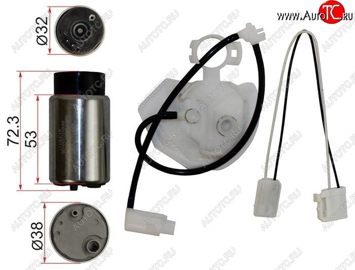 1 069 р. Насос топливный SAT (12V, 3BAR, 100L / H 2AZFE) Toyota RAV4 XA40 5 дв. дорестайлинг (2012-2015)  с доставкой в г. Белгород