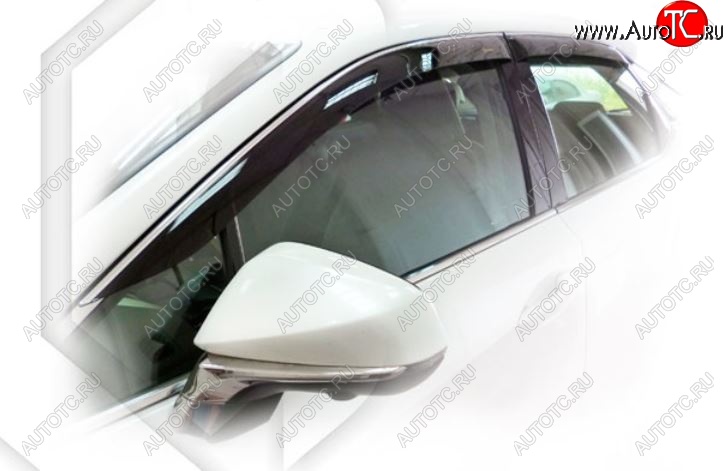 2 099 р. Дефлектора окон CA-Plastic Lexus RX350 AL20 дорестайлинг (2015-2019) (Classic полупрозрачный, Без хром.молдинга)  с доставкой в г. Белгород
