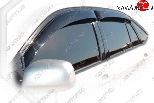 2 159 р. Дефлектора окон CA-Plastiс Lexus RX400H XU30 рестайлинг (2005-2009) (Classic полупрозрачный, Без хром.молдинга, Крепление только на скотч)  с доставкой в г. Белгород