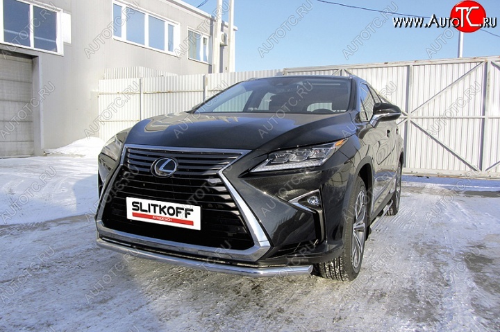 16 999 р. Одинарная защита переднего бампера диаметром 57 мм Slitkoff  Lexus RX350  AL20 (2015-2019) дорестайлинг (Нержавейка, Полированная)  с доставкой в г. Белгород