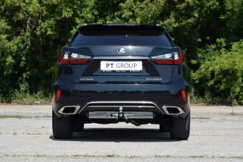 17 849 р. Фаркоп Petroil Tuning (съемный квадрат, с нержавеющей пластиной, F-Sport, кроме Long) Lexus RX350 AL20 дорестайлинг (2015-2019)  с доставкой в г. Белгород. Увеличить фотографию 5