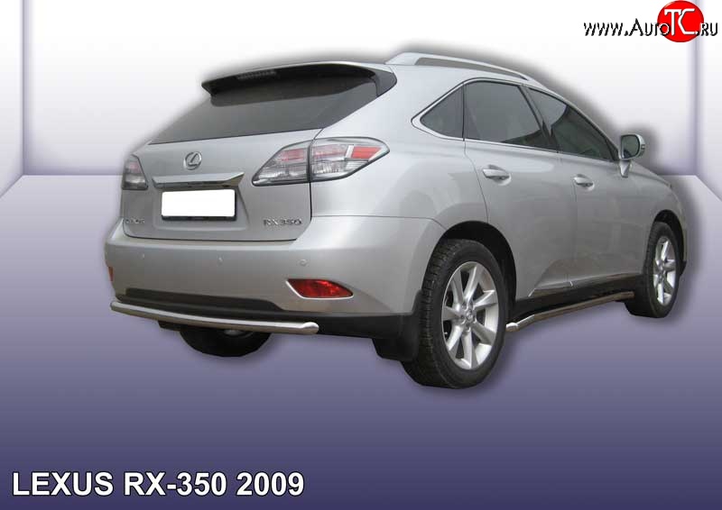 14 549 р. Одинарная защита заднего бампера из трубы диаметром 57 мм Slitkoff  Lexus RX350  AL10 (2008-2012) дорестайлинг (Нержавейка, Полированная)  с доставкой в г. Белгород