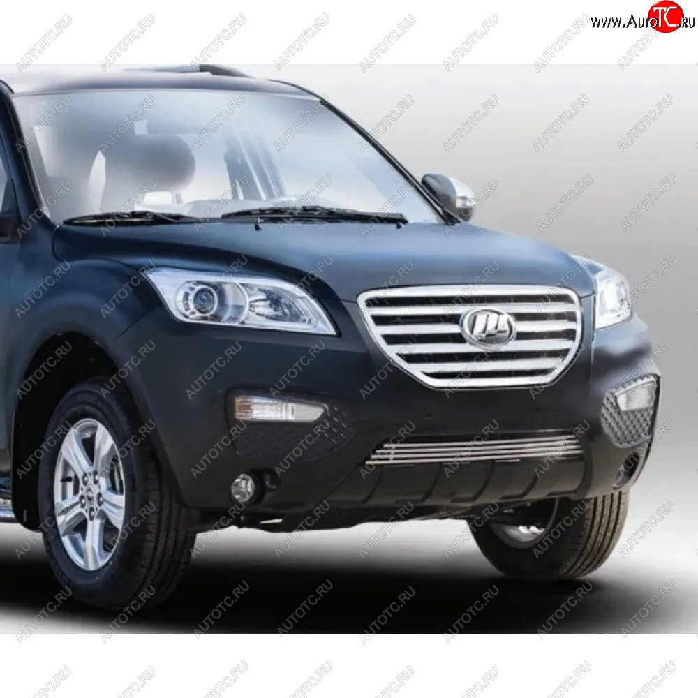 503 р. Декоративный элемент воздухозаборника Souz96 нержавеющая сталь  Lifan X60 (2011-2015) дорестайлинг (Черная 10 мм)  с доставкой в г. Белгород