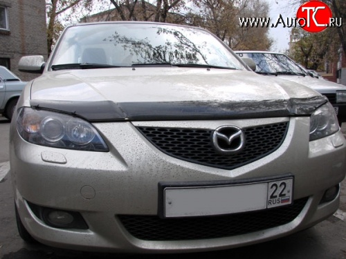 2 599 р. Дефлектор капота NovLine Mazda 3/Axela BK дорестайлинг седан (2003-2006)  с доставкой в г. Белгород