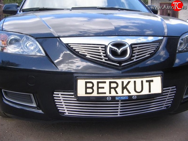 5 399 р. Декоративная вставка воздухозаборника Berkut Mazda 3/Axela BK дорестайлинг седан (2003-2006)  с доставкой в г. Белгород