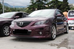 999 р. Реснички на фары RAVEN STYLE Mazda 3/Axela BK дорестайлинг седан (2003-2006) (Неокрашенные)  с доставкой в г. Белгород. Увеличить фотографию 3