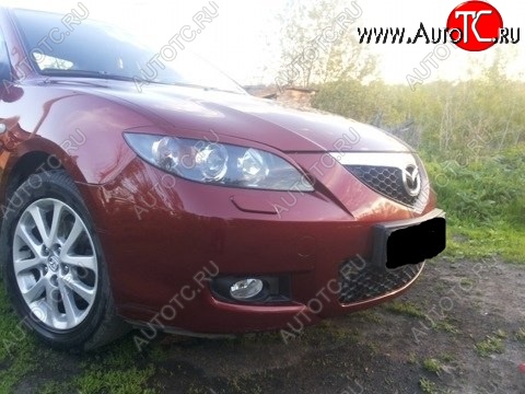 999 р. Реснички на фары RAVEN STYLE Mazda 3/Axela BK дорестайлинг седан (2003-2006) (Неокрашенные)  с доставкой в г. Белгород