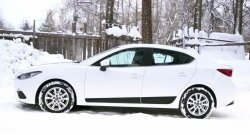 3 949 р. Молдинги RA Mazda 3/Axela BM дорестайлинг седан (2013-2016) (Поверхность глянец под окраску, Неокрашенные)  с доставкой в г. Белгород. Увеличить фотографию 3