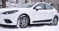 3 949 р. Молдинги RA Mazda 3/Axela BM дорестайлинг седан (2013-2016) (Поверхность глянец под окраску, Неокрашенные)  с доставкой в г. Белгород. Увеличить фотографию 4
