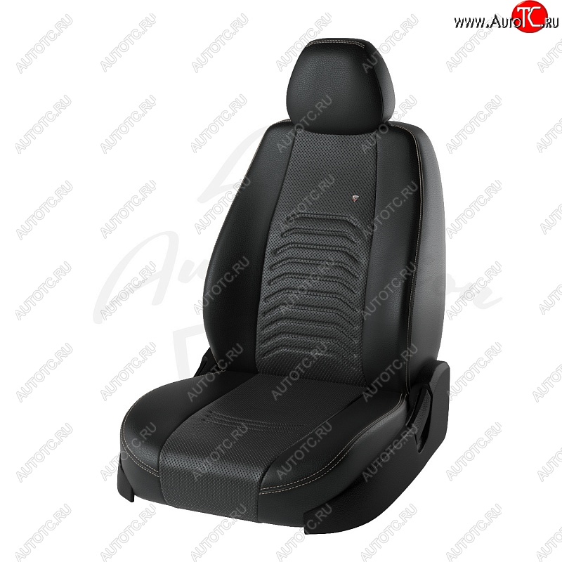 11 249 р. Чехлы для сидений Lord Autofashion Денвер (экокожа) Mazda 3/Axela BM дорестайлинг, хэтчбэк (2013-2016) (Чёрный, вставка чёрная)  с доставкой в г. Белгород