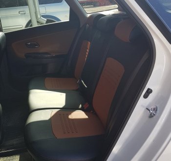 6 799 р. Чехлы для сидений Lord Autofashion Турин (экокожа) Mazda 3/Axela BM дорестайлинг седан (2013-2016) (Чёрный, вставка коричневая)  с доставкой в г. Белгород. Увеличить фотографию 2