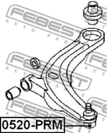 699 р. Шаровая опора Febest (левая/правая) Mazda 323/Familia седан BJ дорестайлинг (1998-2000)  с доставкой в г. Белгород. Увеличить фотографию 2