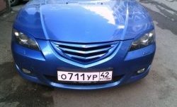 689 р. Реснички на фары Корнер Mazda 3/Axela BK дорестайлинг седан (2003-2006) (Неокрашенные)  с доставкой в г. Белгород. Увеличить фотографию 2