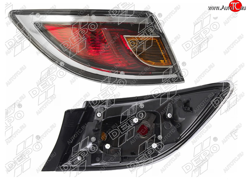 9 749 р. Левый фонарь задний DEPO Mazda 6 GH рестайлинг лифтбэк (2010-2012)  с доставкой в г. Белгород